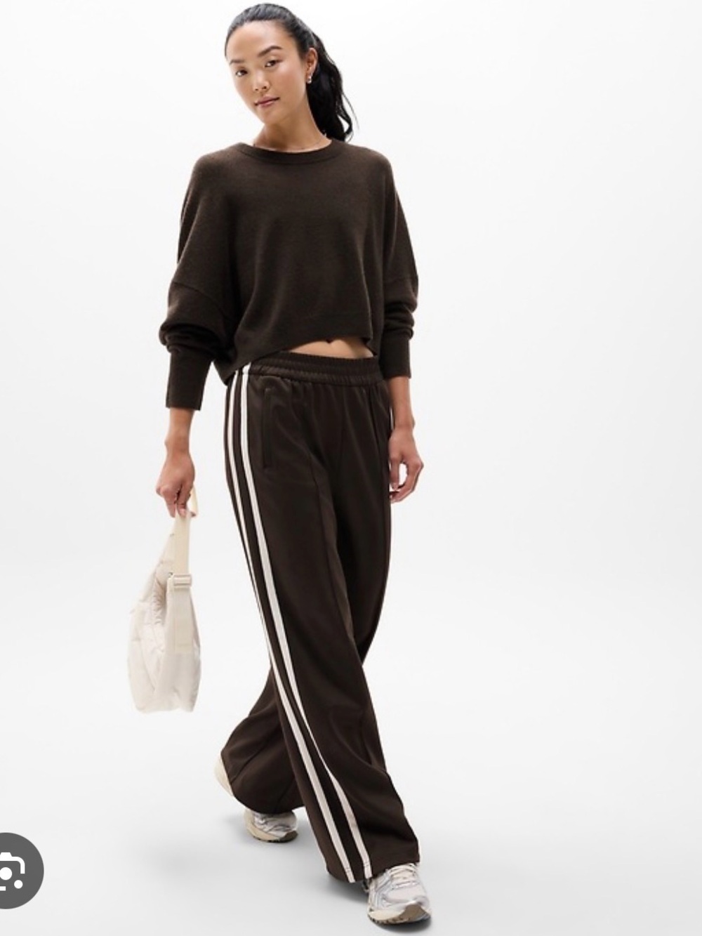 NWT Athleta Luxe Wool Cashmere Crew Truffle Sweater Sz Medium